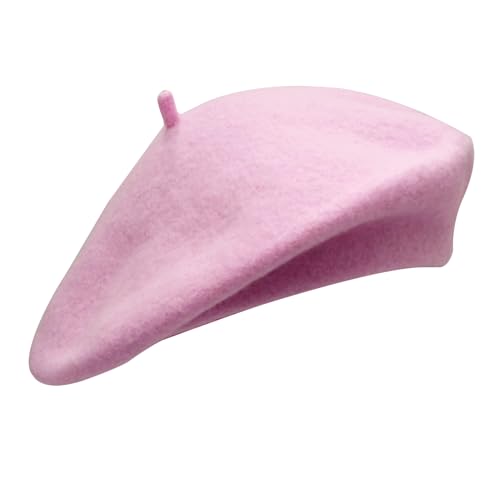 Umeepar Wool French Beret Hat for Women (Light Pink)