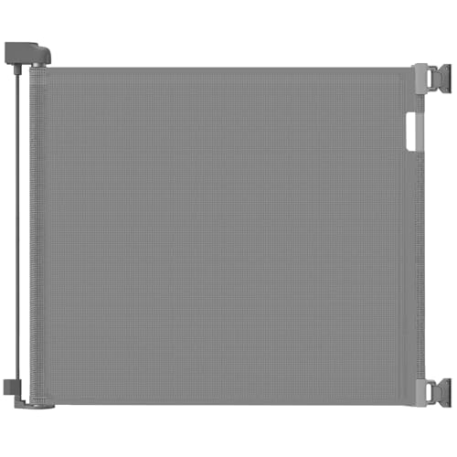 Image of Veraste Retractable Baby Gate for Doorways and Stairs, Mesh Safety Gate for Pet, Indoor & Outdoor Use, One-Hand Operation, Easy Installation, 33.6" Tall, Expands to 55" Wide（Grey,33.6"x55"