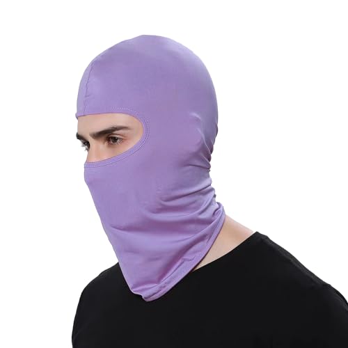 Balaclava Cover Full Face Mask,Ski Mask for Men Women,Balaclava Sun/uv face mask for Motorcycle Snowboard Cycling (Purple)
