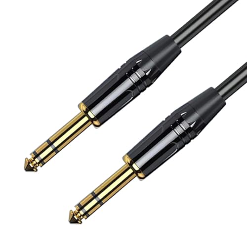 EKAAZ Professional 1/4' TRS Balanced Cable – 6.35mm Stereo Male Plug...