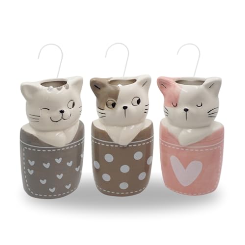 Paluplus Set 3 Evaporatori d'acqua per termosifoni in Ceramica, misura