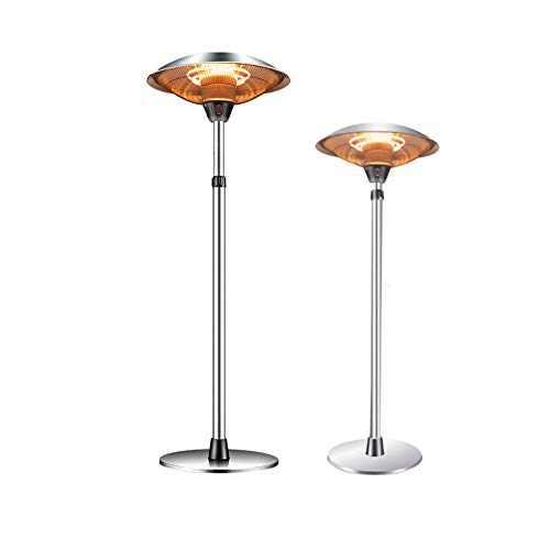 Infrarot heizstrahler terrasse Regenschirmförmige elektrische Heizung im Freien Elektrische Heizung mit 3 Temperatureinstellungen und höhenverstellbar