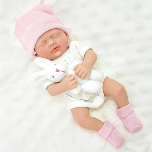 Muñeca Reborn Babe Mini 7 Pulgadas Silicona Realista miniatura 3