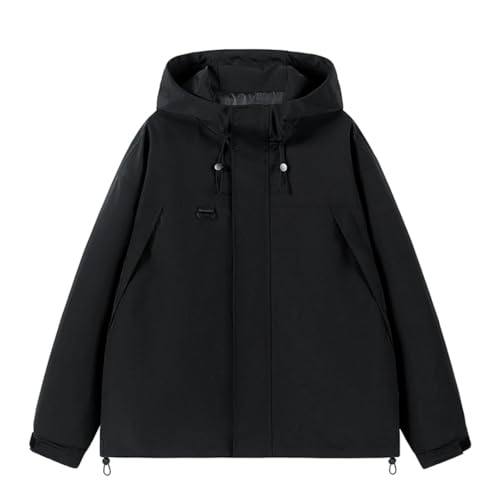 Vsadsau Korean Men Hooded Bomber Jackets Spring Autumn Oversize Jacket Male Outwear Streetwear2