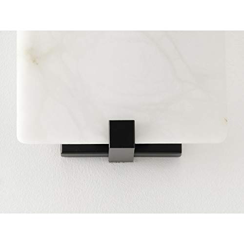 Image of Progress Lighting LED Alabaster Stone Black ADA Wall Sconce 8.50x8.00x8.00
