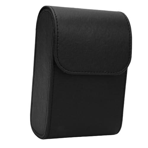 Keenso Estuche para Telémetro de Cuero PU, Cierre Magnético, Bolsa Protectora, Almacenamiento Compacto para Telémetro para Accesorios de Golf (Black)