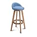 MOCHIYIA Stołki barowe krzesło barowe z litego drewna stołki barowe w domu i kuchni drewniane niebieskie nowoczesne minimalistyczny styl siedzący wysokość 63 cm, 73 cm, 78 cm