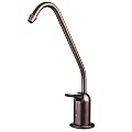 Watts Premier Standard Air Gap Auxiliary Faucet with 1/4" Supply Tubing Connection for RO Reverse Osmosis Water Filtration Systems, Touch N'Flow Spring Loaded Handle, Medium, Antique Bronze