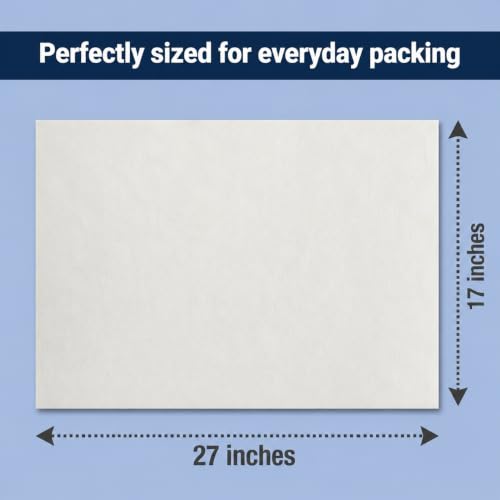 Image of BOX USA Packing Paper Sheets 27 inch x 17 inch (160 Sheets, 5 lb) - Newsprint Paper for Shipping, Storage and Moving Supplies, White