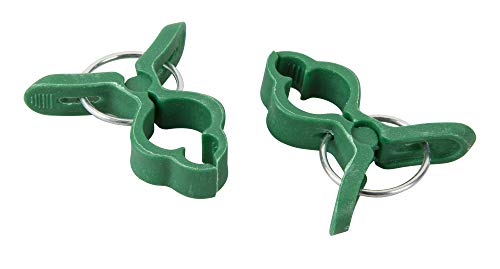 Windhager Pflanzenclips Mini, Pflanzklammern, Pflanzenbefestigung, Pflanzenhalter, Blumenclips, Orchideenclips, Ranknetzklammern, 15 Stkück, 07469, Grün