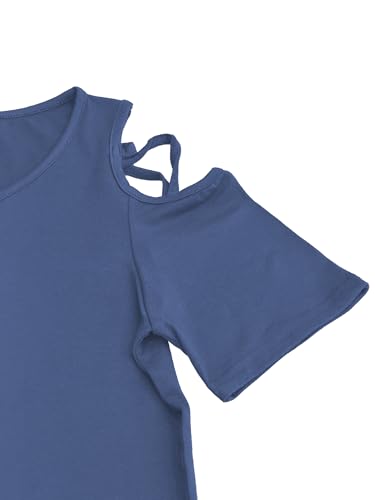 Image of Jar of Love Women's Summer Tops Short Sleeve Cold Shoulder Tops T-Shirts for Women Spring Summer Tops Loose Fit Tunic 2026