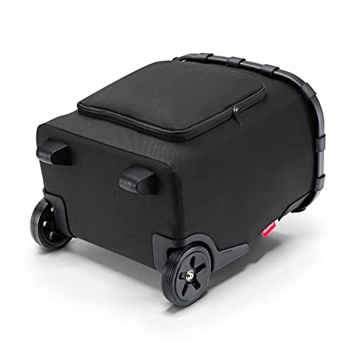 reisenthel carrycruiser Plus in Black – Tragbarer Einkaufstrolley mit Kühlfach, Schultergurt und herausnehmbarer Netz-Innentasche – Aus recyceltem Material – Bild 5