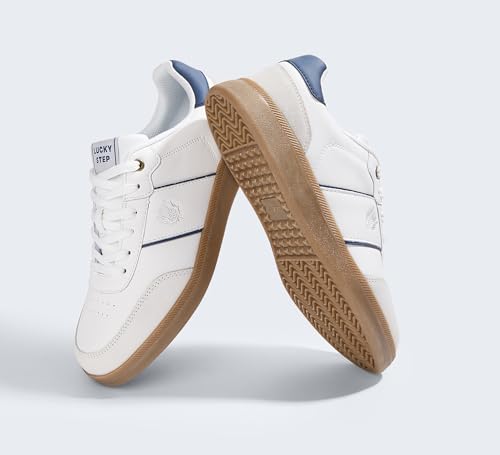 LUCKY STEP Men's Fashion Sneakers Casual Shoes Retro Suede Genuine Leather Skate Tennis Walking Shoes for Male2