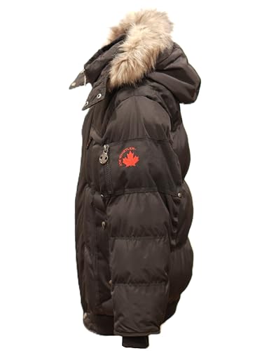 Milano Boys Bomber Jacket Waterproof Puffer Coat with Removable Hood and Faux Fur Trim Sizes 4-203