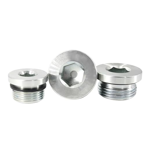 RUAJOGYNVM Galvanized M5 M6 M8 M10 M12 M14-M36 Metric Male Thread Hex Socket ED End Cap Rubber Sealing Ring Flange Pipe Fitting(M16x2 2PCS)