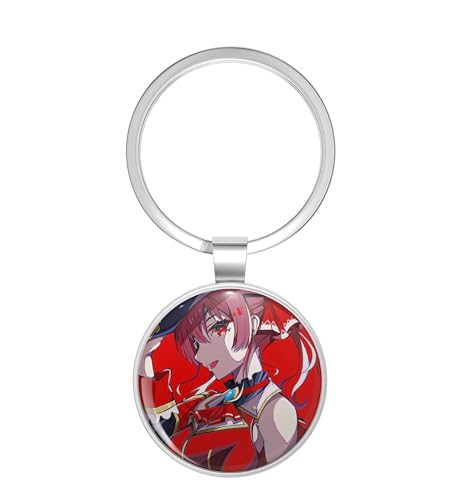 1080 Graphics houshou marine Key Chain Stainless Steel Keychain with Ring