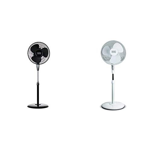 BLACK+DECKER 16 Inches Stand Fan with Remote & Black & Decker, White 16