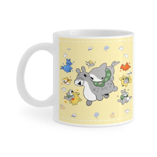 おでかけ マグカップ こザメ コーヒーカップ カップ コップ 陶器 食器 耐熱 かわいい おしゃれ プレゼント 萌え グッズ 子ザメちゃん ザメ 漫画 アニメのサムネイル