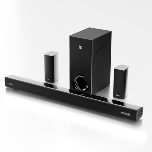 Image of GOVO GOSURROUND 965 PRO | 460W Bluetooth Soundbar, 5.1 Dolby Audio, 6.5 inch Subwoofer, with Satellite Speakers BT v5.3, HDMI, AUX, USB, 4 EQ Modes Stylish Remote