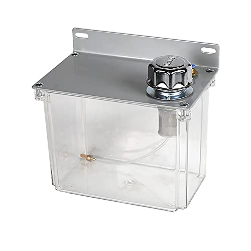 LeTkingok 3L CNC Lubrication Water Box, with Filter Lathe Milling Drill Engraving Machine Oil Tank 304 Stainless Steel Cover Outlet 4MM (Single Hole)
