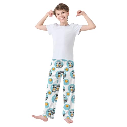 J JOYSAY Raccoon Cookies Dots Pajamas Pants Soft Long Pajama Bottoms Lounge Sleep Pants Size S-XL3