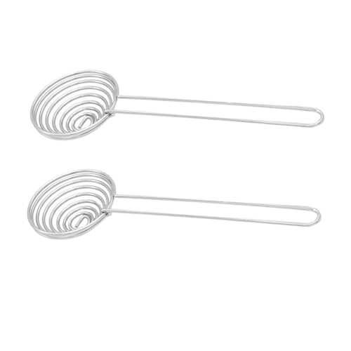 SOLUSTRE 1set Stainless Steel Egg Yolk and White Separators Ergonomic Protein Separation Tools for Hot Pot and Kitchen Use and Easy to Clean Material 2pcs