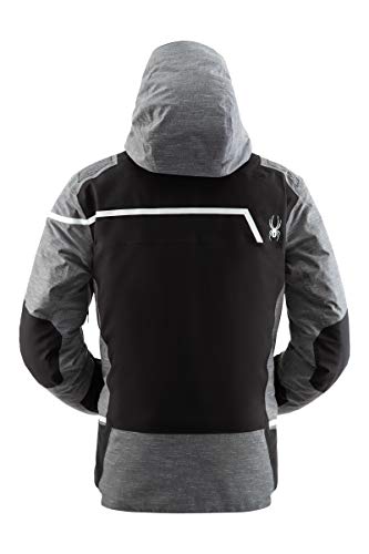 Spyder Mens Titan Gore-Tex Ski Jacket Male Full-Zip Hooded Winter Coat Black Medium