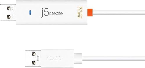 J5create JUC501 USB3.0 to Type-C Data Transfer Cable with KM Switch, White