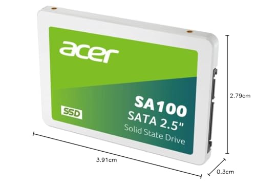Image of Acer SA100 480GB MAS0902+3D NAND SATA 2.5 inch(6.35cm) Internal SSD-560MB /s R, 493MB /s W Speed