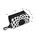 Black White Grid Geometric Swirl Dog Poop Bag Storage Box with Safety Lock, Suitable for Any Dog ​​Leash, Pet Travel Poop Bag Storage Bag