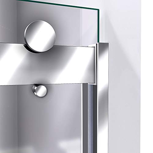 DreamLine Sapphire 56-60 in. W x 60 in. H Semi-Frameless Bypass Tub Door in Brushed Nickel, SHDR-6360602-04