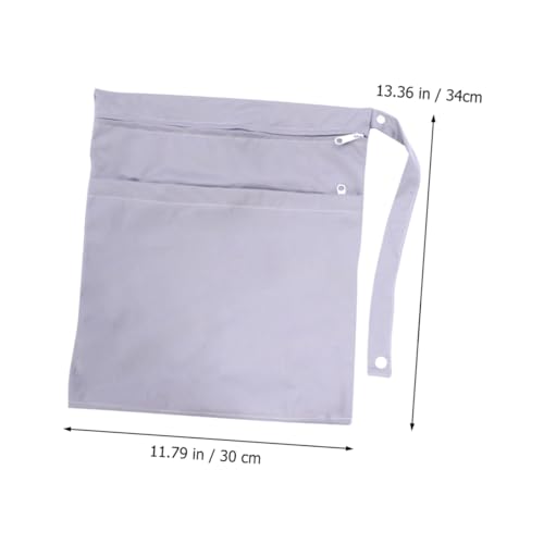 Bolsa organizadora para pañales Vaguelly gris miniatura 2