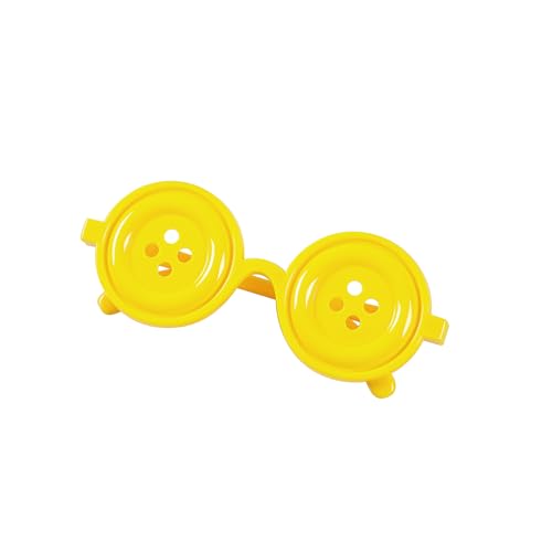 ANZWTLOYY Button Eyes Glasses Coraline Merchandise Halloween Costume Stuff Accessories (Yellow)