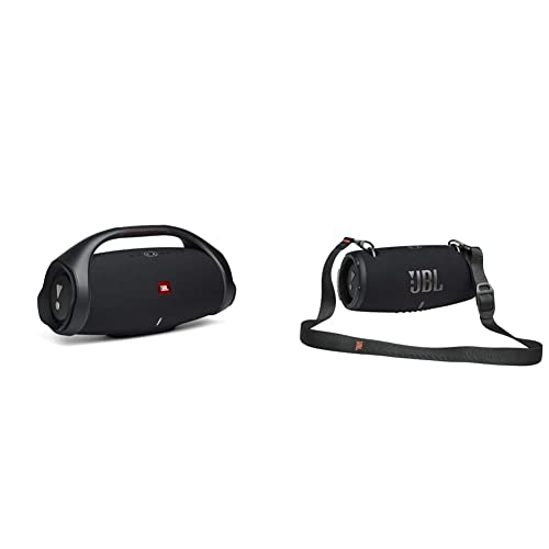 JBL Boombox 2 – Enceinte Bluetooth Portable – Son Ultra Puissant – Autonomie 24 hrs – Noir & Xtreme 3 – Enceinte Bluetooth Portable – Basses Profondes et Son immersif – Autonomie 15 hrs – Noir