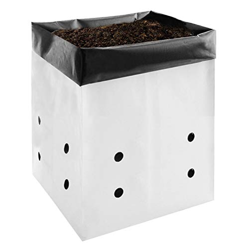 VIVOSUN 50-Pack 5 Gallon Grow Bags for Plants, Black-and-White Material for Potting Up