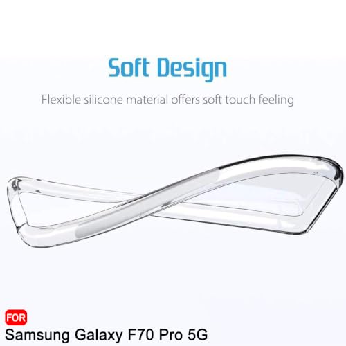 Image of TheGiftKart Back Cover Soft Case for Samsung Galaxy F70 Pro 5G | Best Camera Protection | Inbuilt Dust Plugs & Anti-Slip Grip | Ultra Clear Slim Cover Case for Samsung F70 Pro (Silicone, Transparent)