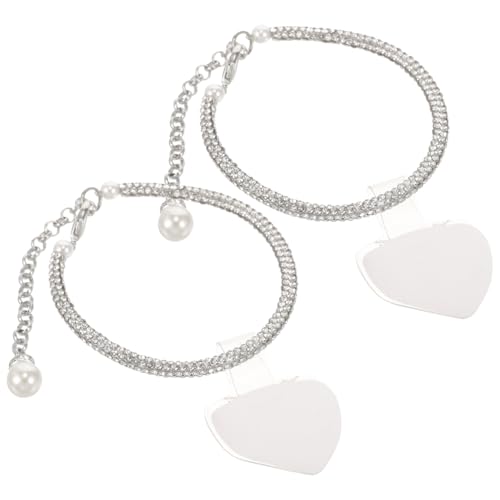 TENDYCOCO 1 Pair High Heels Straps Shoe Laces Heels Pumps Women's Pumps Rhinestone Shoe Strap Heel Straps for High Heels Rhinestones Replaceable Ankle Strap Miss