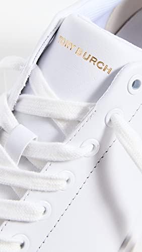 Tory Burch Women's Howell Court Sneakers, Titanium White/Silver, 10 Medium US | Image 4