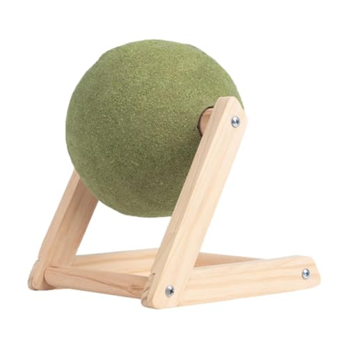 Flcivsh Juguete Bola para, Juguete Bola Piso Hierba Gatera, Juguete Interactivo Hierba Gatera, Soporte Piso Bola Giratoria Rodillo Hierba Gatera (Pequeño)