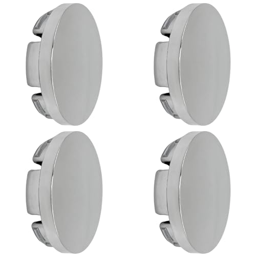 AUTOZOCO Embellecedor para Llantas tapacubo Universal 56 mm, Tapa buje, tapabujes, Tapa Central llanta, tapon Central Rueda, tapacubo llanta, 4 Unidades, Plateados