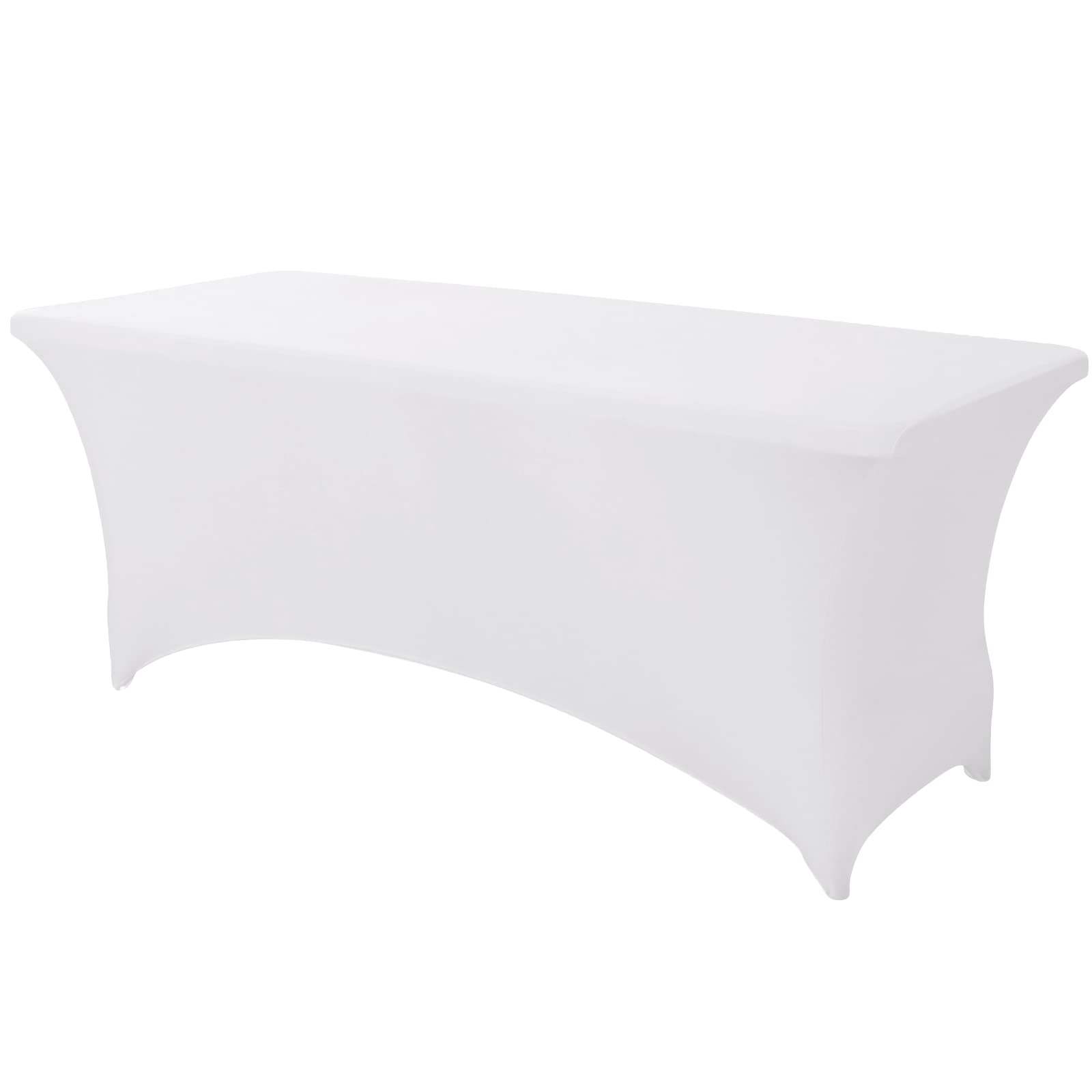 SEPARO Spandex Table Cover 1 Pack 4FT White Fitted Tablecloths,Washable