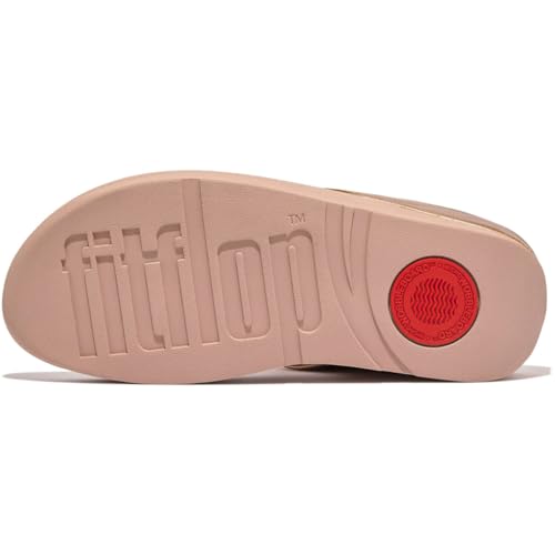 Image of FitFlop Halo Bead-Circle Metallic Toe-Post Sandals