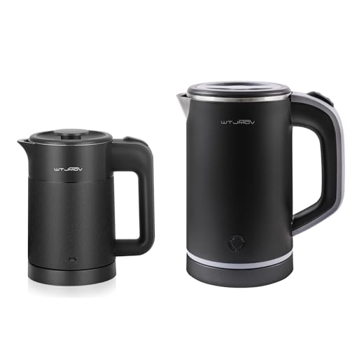Juego de teteras eléctricas 0.6L y 0.8L negras miniatura 1
