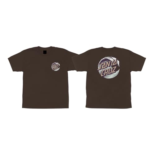 SANTA CRUZ Wave Dot S/S Midweight T-Shirt Dk Chocolate Sm Youth3