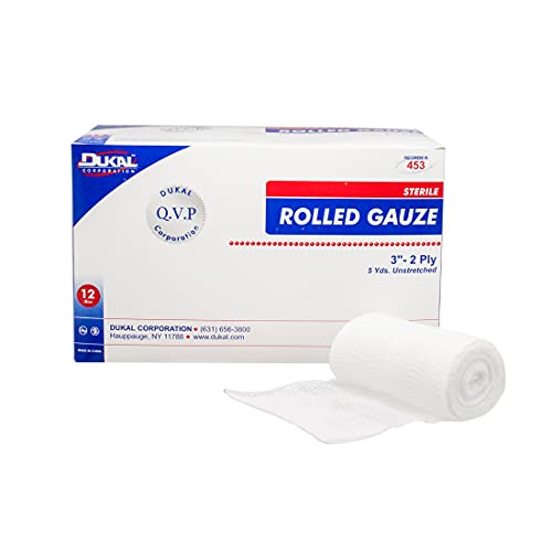 Dukal Gauze, Rolled, Sterile, 3" x 5 yd. (Pack de 96) miniatura 1