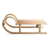 Incluye cuerda de tiro y mango de madera; explore senderos boscosos o campos abiertos con su niño de forma segura en este trineo de madera clásico y funcional.