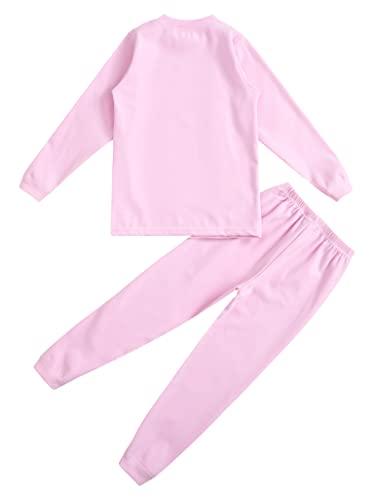 Kids Boys Girls 2Pcs Thermal Underwear Set Winter Warm Base Layer Long Sleeve Tops with Pants Outfits4