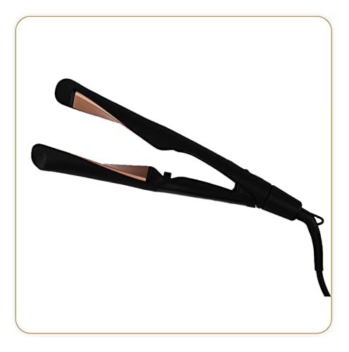 LITTLE BALANCE 8625 Ionic Twist & Liss, raddrizzatore arricciacapelli 2 in 1, finitura lunga, temperatura regolabile, tecnologia ionica con piastre ceramica/tormalina, nero