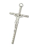 jesus piece metallum Größe: 11 cm Kruzifix Wandkreuz Corpus Metall silberfarben 11 cm