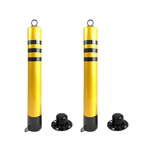 Poteau robuste pour vehicules avec base amovible en acier traite contre les chocs